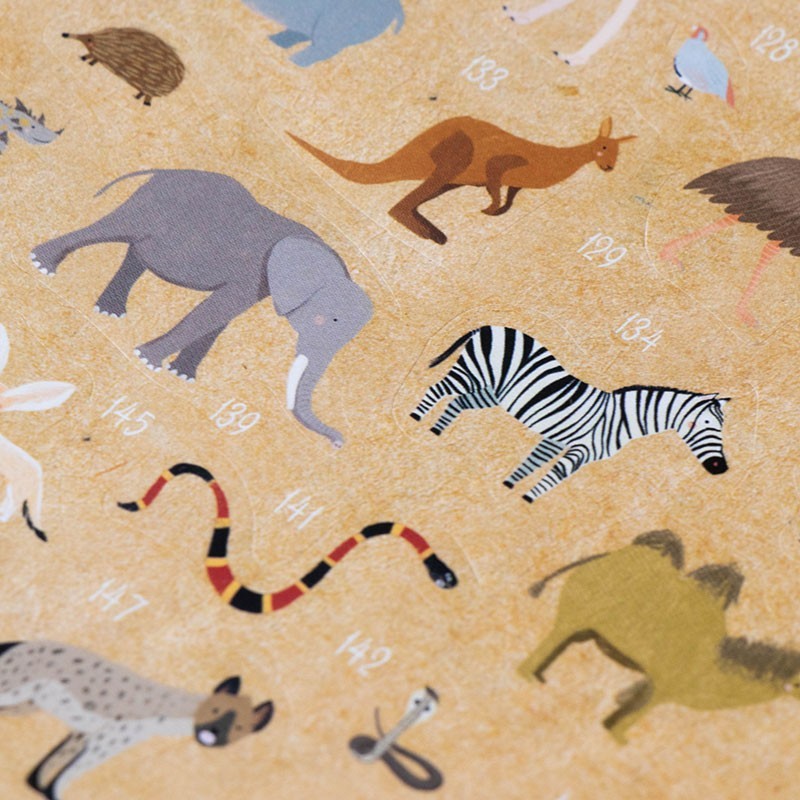 Poster &amp; stickers of animals of the world